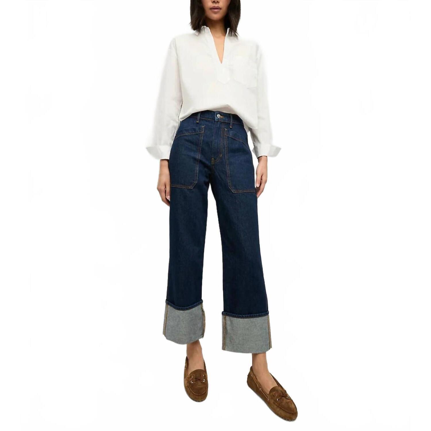New Veronica Beard Dylan High Rise Straight Leg Jeans In Blue